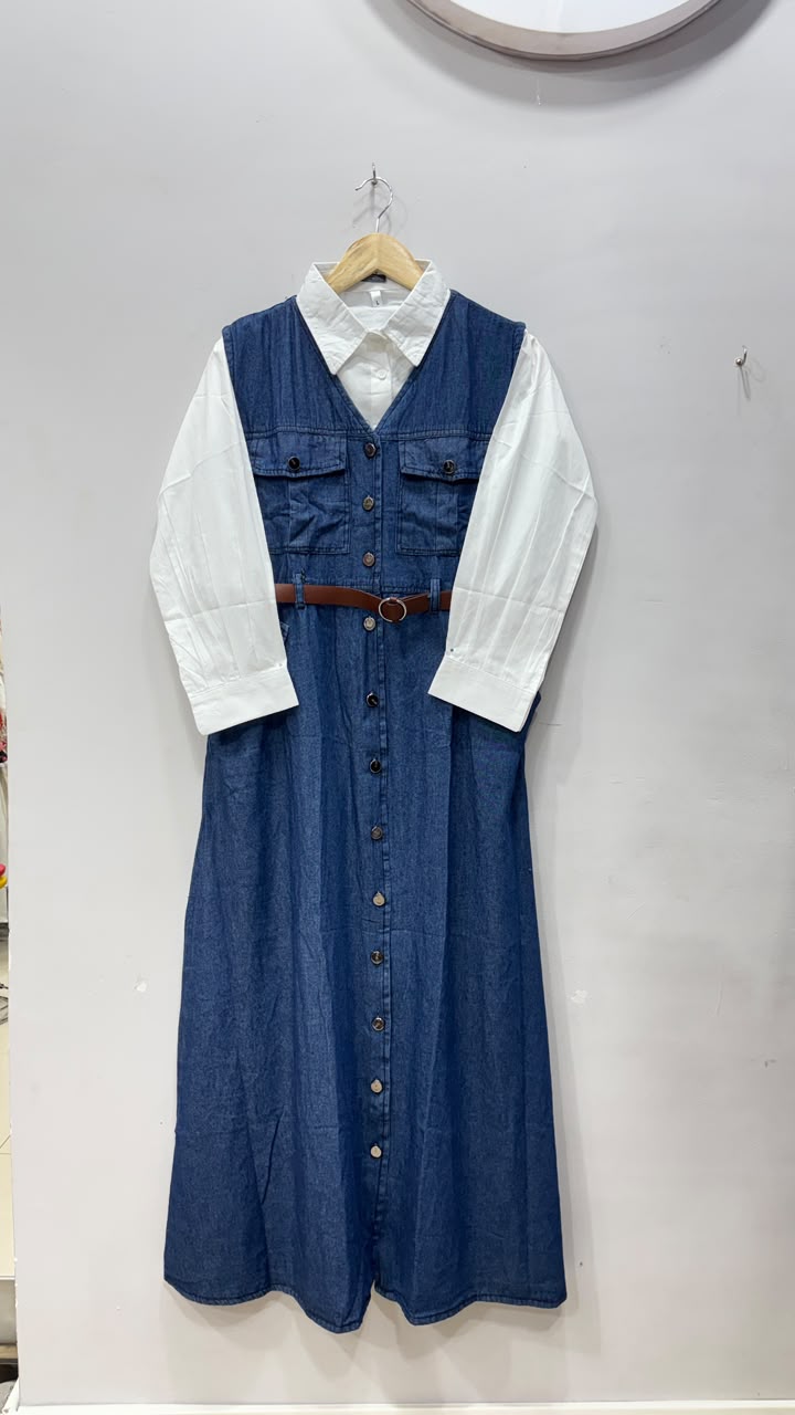 Denim  Pocket Shirt Dress
