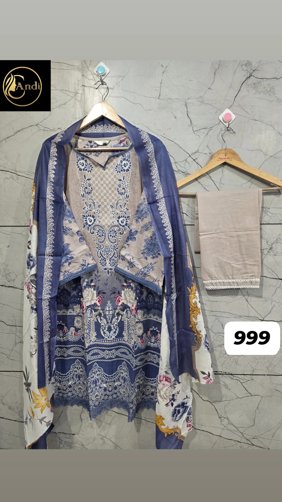 Lawn Suit Set – Vintage Blue