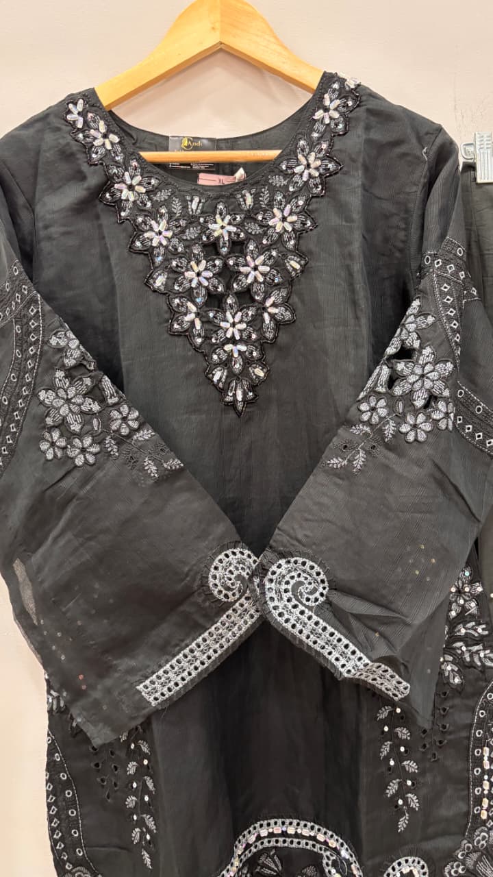 Black Pearl Embroidered Suit