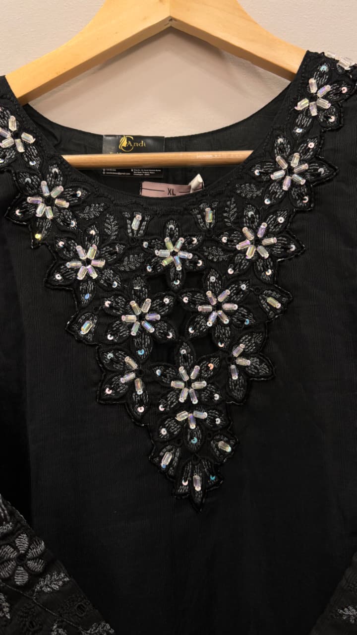 Black Pearl Embroidered Suit