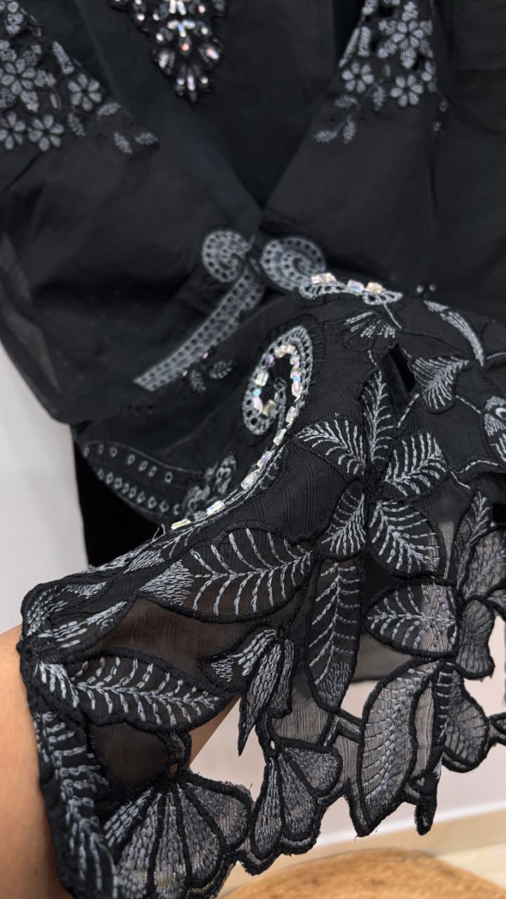 Black Pearl Embroidered Suit