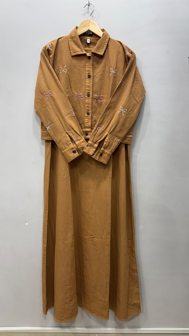 Caramel Embroidered Maxi DENIM