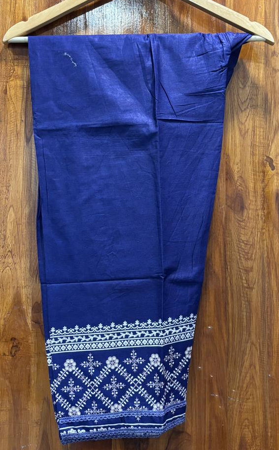 Lawn Suit Set – Royal Blue White